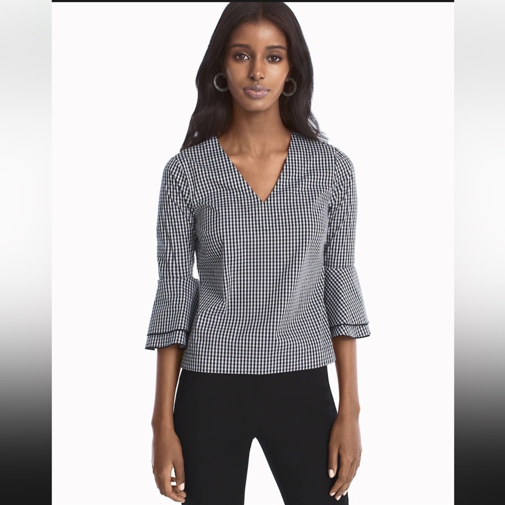 White House Back Market Bell Sleeve Top